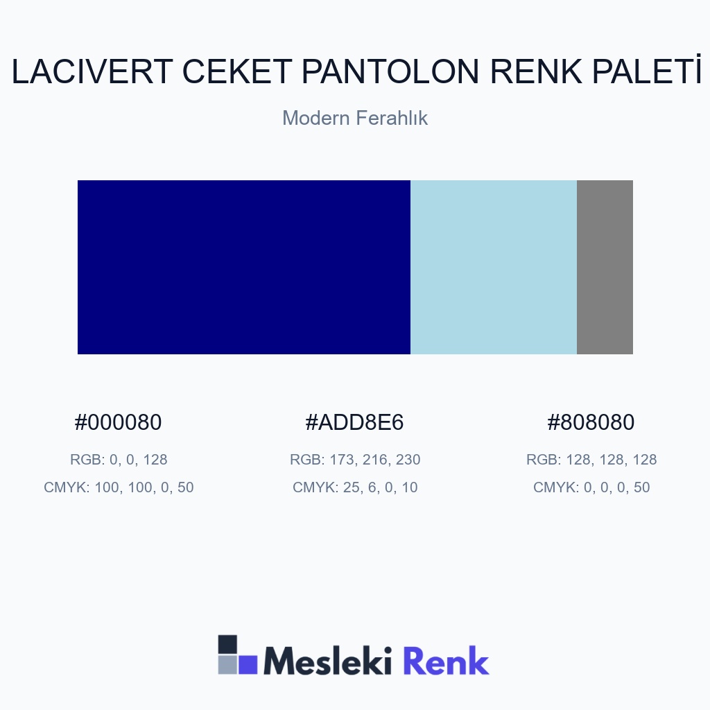 Lacivert Ceket Pantolon Modern Ferahlık Renk Paleti