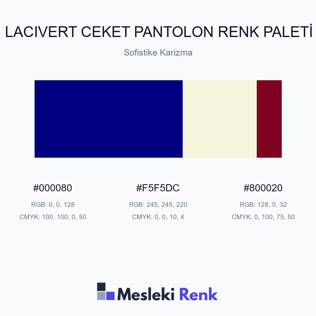 Lacivert Ceket Pantolon Sofistike Karizma Renk Paleti