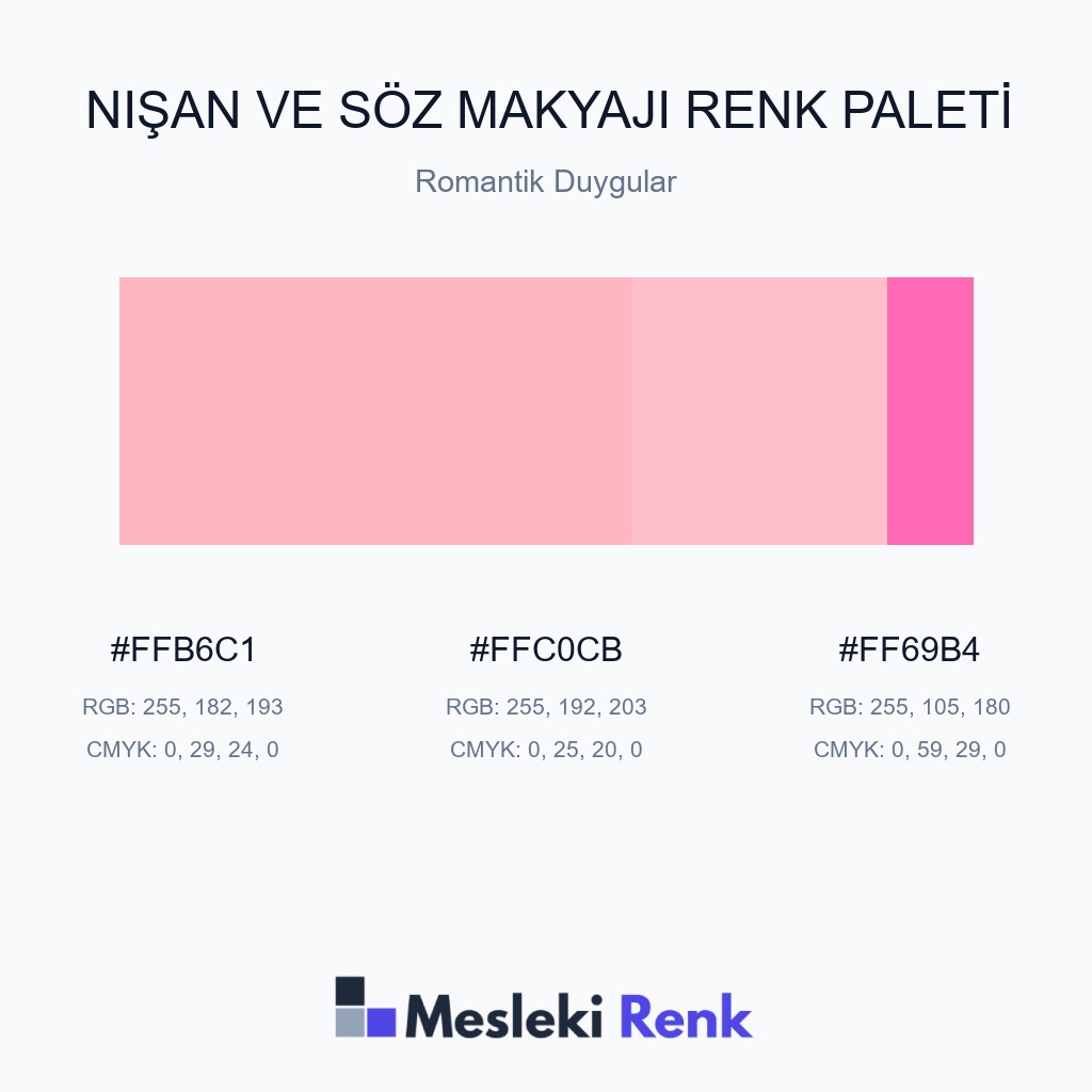 Nişan ve Söz Makyajı Romantik Duygular Renk Paleti
