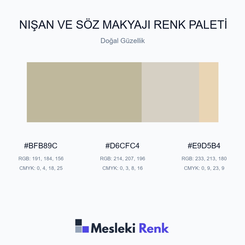 Nişan ve Söz Makyajı Doğal Güzellik Renk Paleti