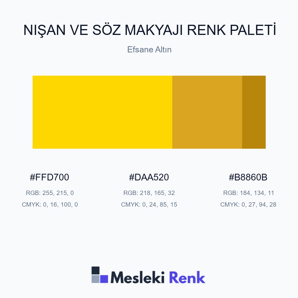 Nişan ve Söz Makyajı Efsane Altın Renk Paleti
