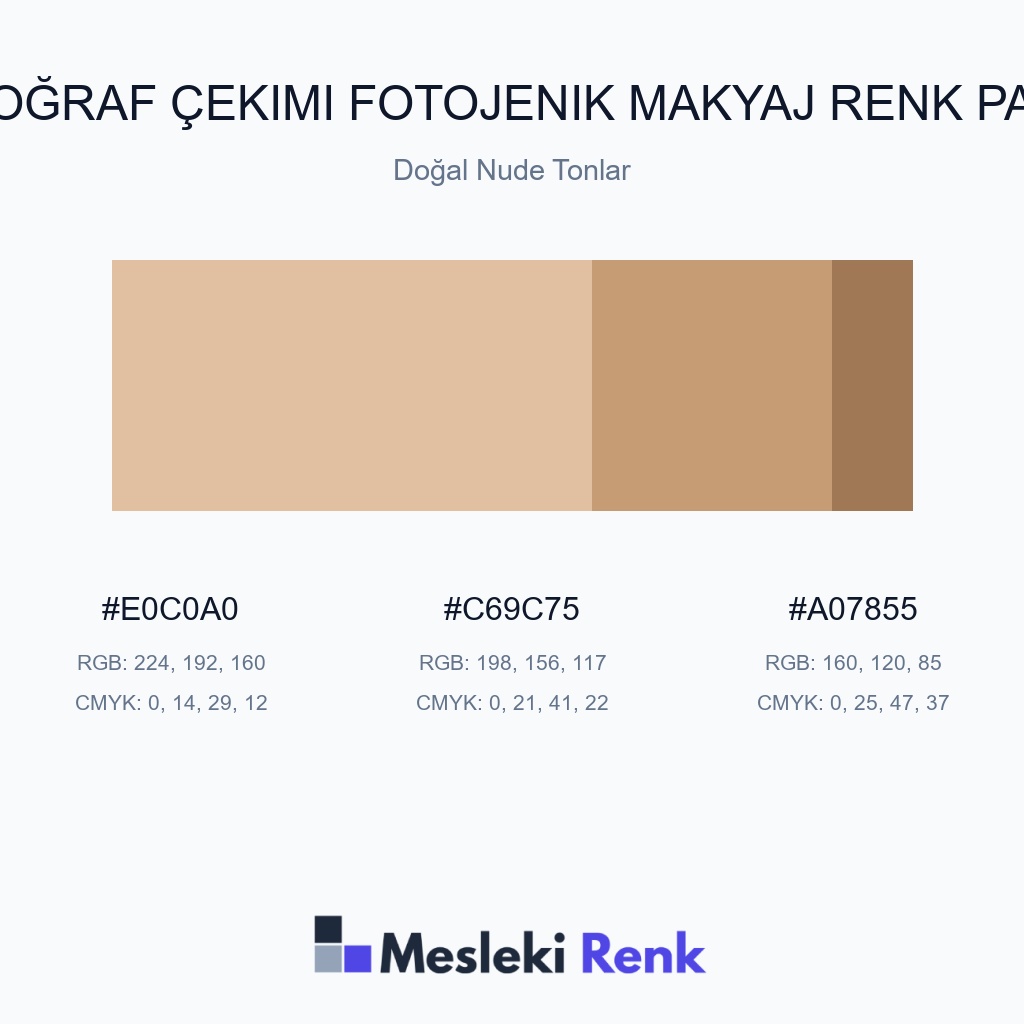 Fotoğraf Çekimi Fotojenik Makyaj Doğal Nude Tonlar Renk Paleti