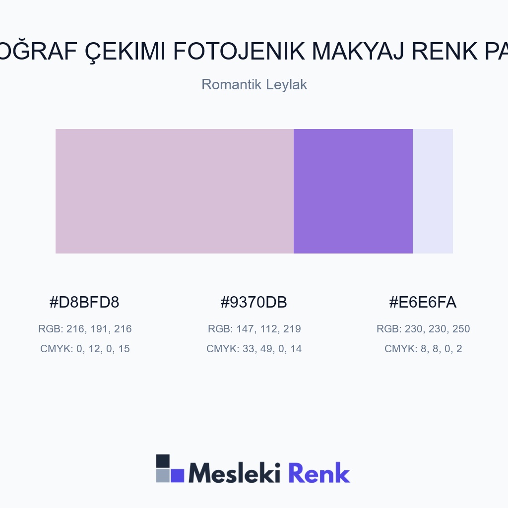 Fotoğraf Çekimi Fotojenik Makyaj Romantik Leylak Renk Paleti
