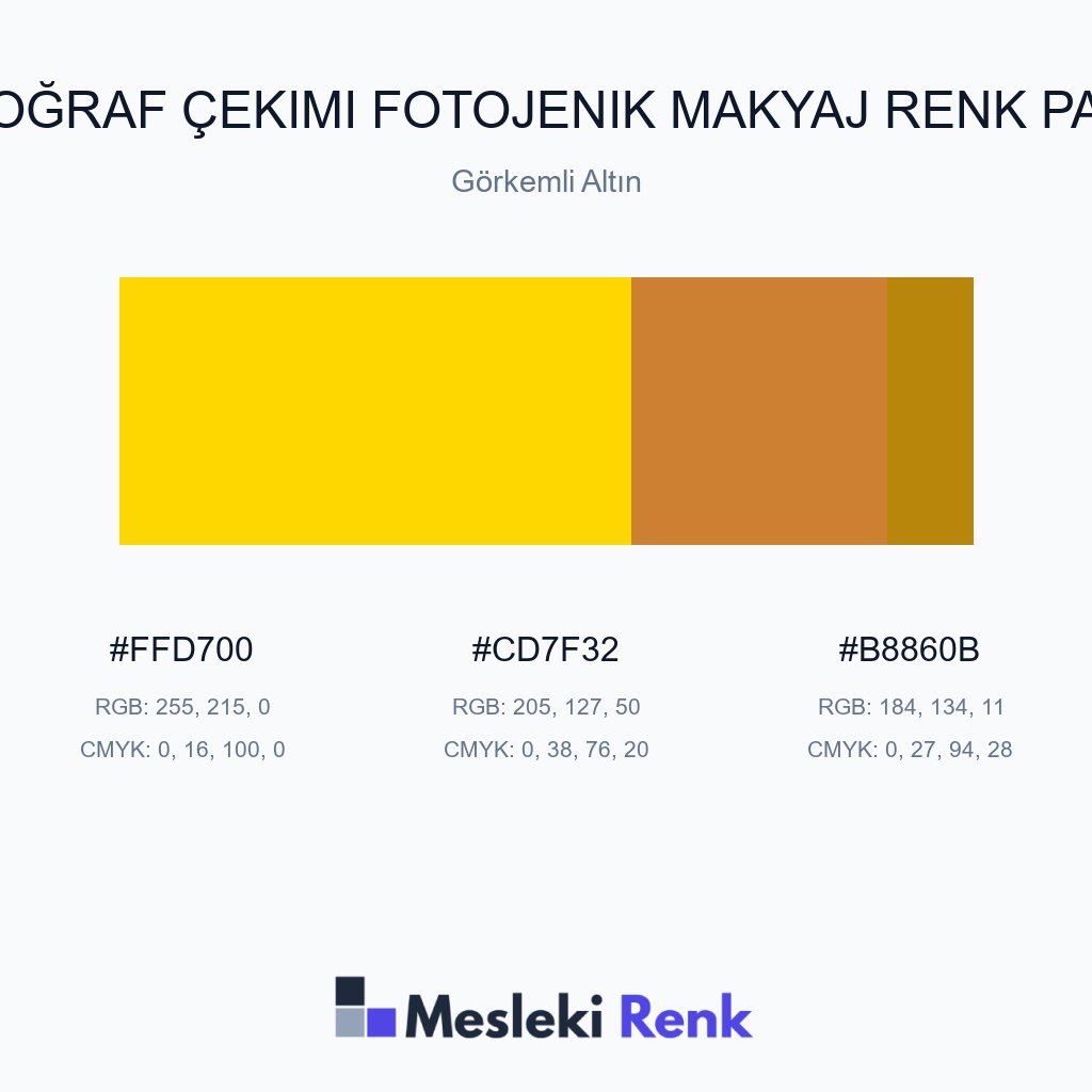 Fotoğraf Çekimi Fotojenik Makyaj Görkemli Altın Renk Paleti
