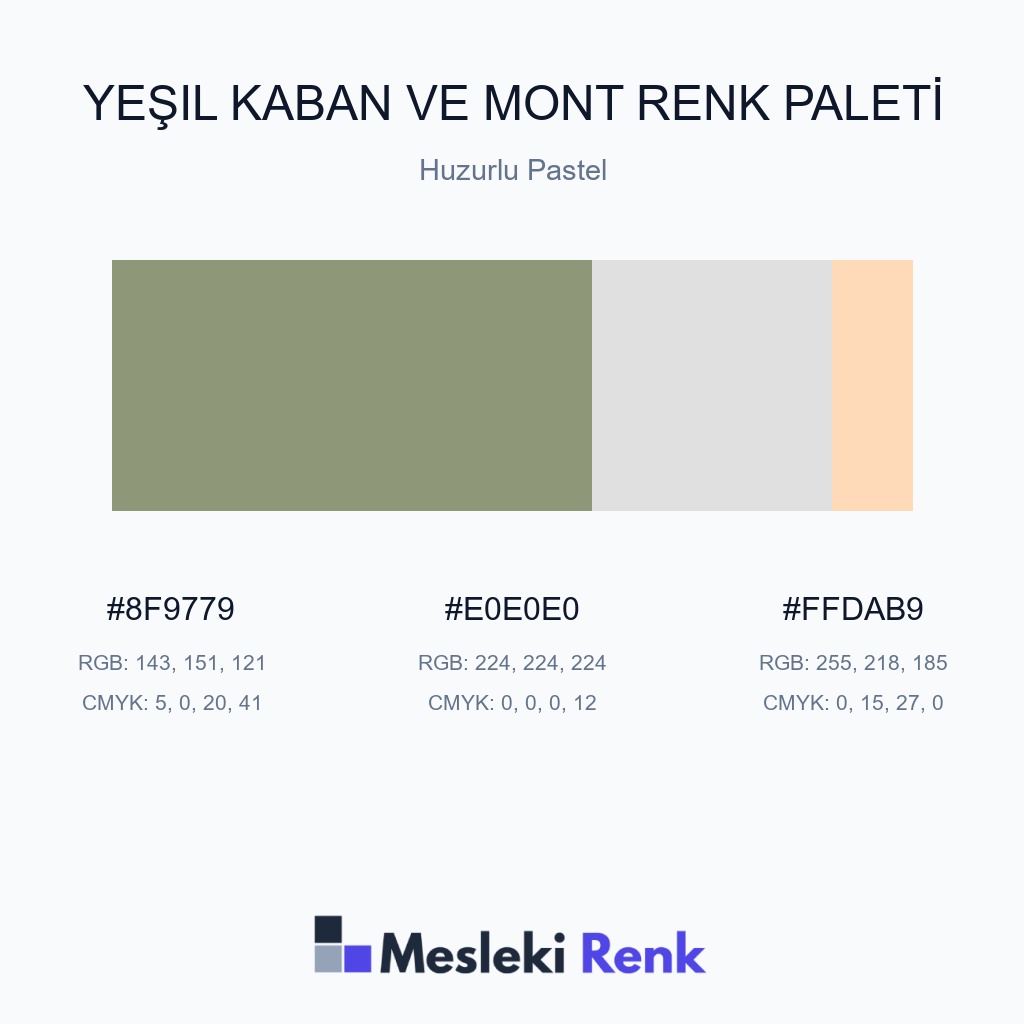 Yeşil Kaban ve Mont Huzurlu Pastel Renk Paleti