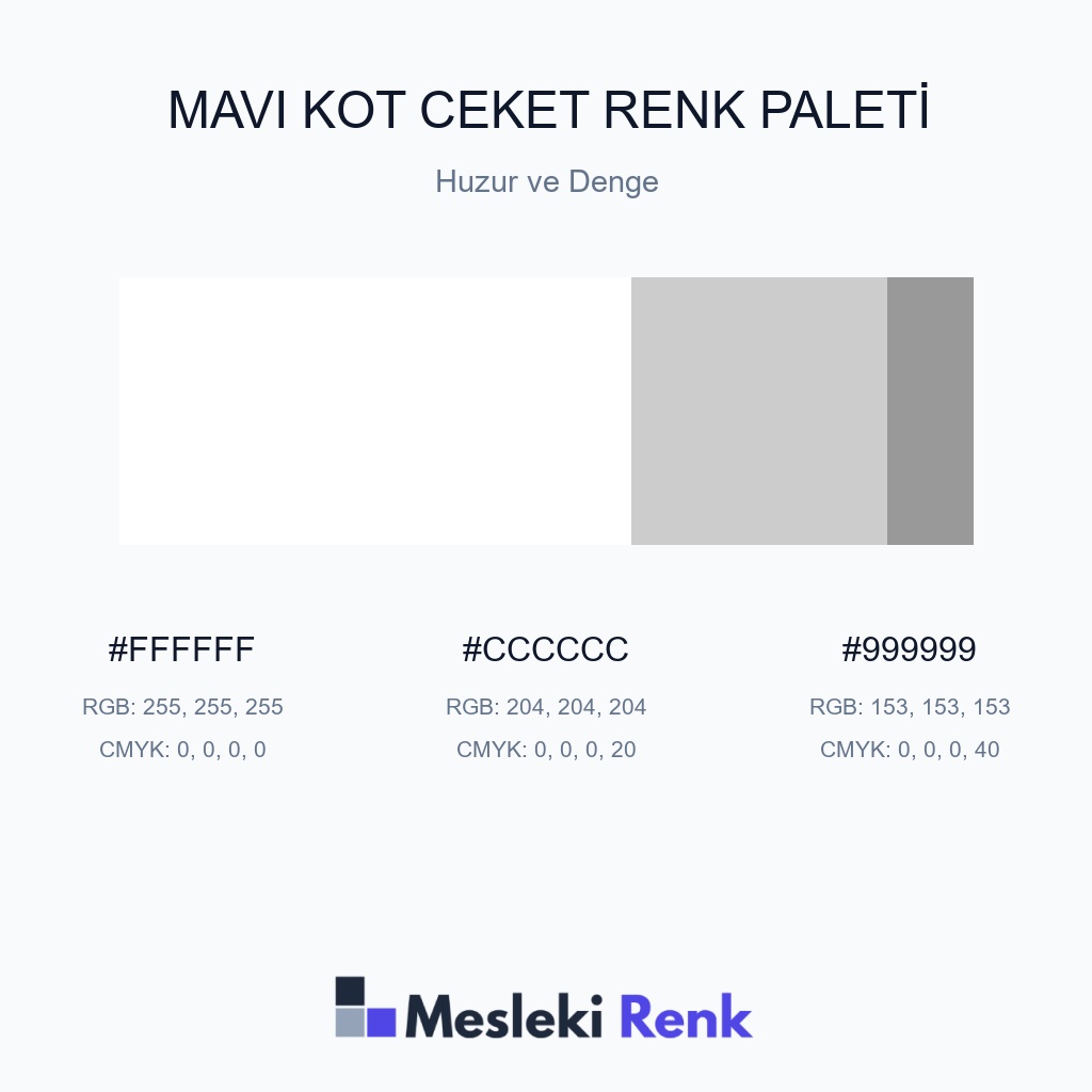 Mavi Kot Ceket Huzur ve Denge Renk Paleti