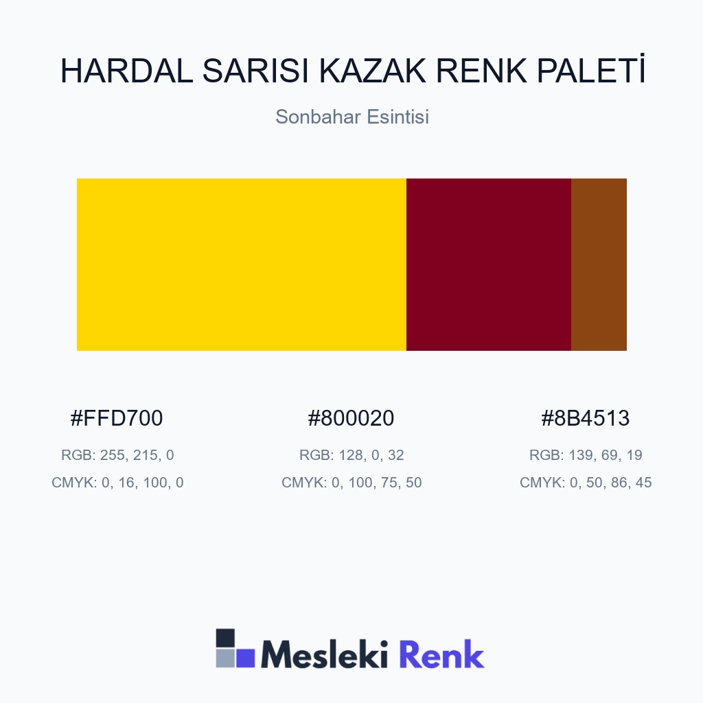 Hardal Sarısı Kazak Sonbahar Esintisi Renk Paleti