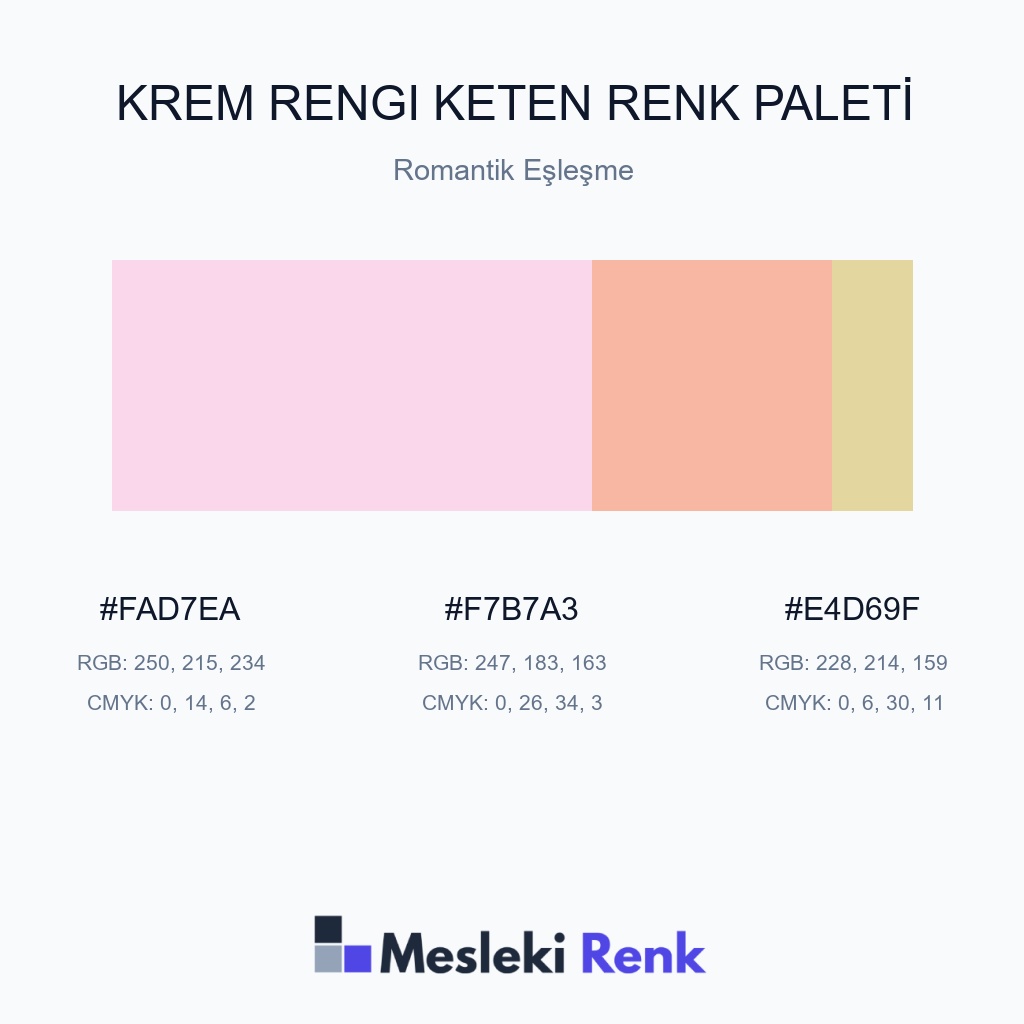 Krem Rengi Keten Romantik Eşleşme Renk Paleti