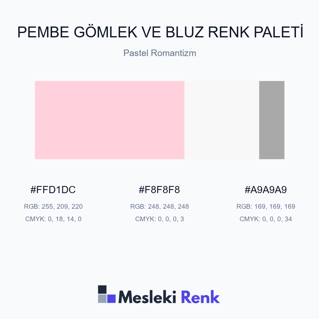 Pembe Gömlek ve Bluz Pastel Romantizm Renk Paleti
