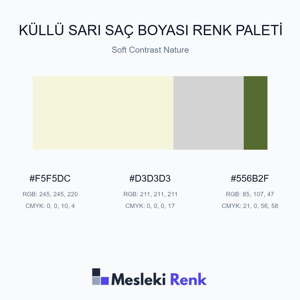 Küllü Sarı Saç Boyası Soft Contrast Nature Renk Paleti