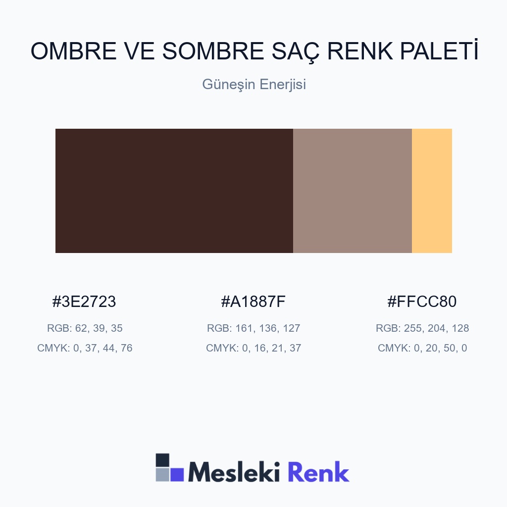 Ombre ve Sombre Saç Güneşin Enerjisi Renk Paleti