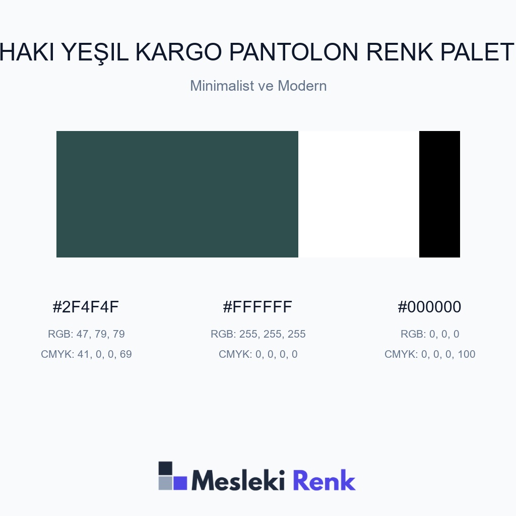 Haki Yeşil Kargo Pantolon Minimalist ve Modern Renk Paleti