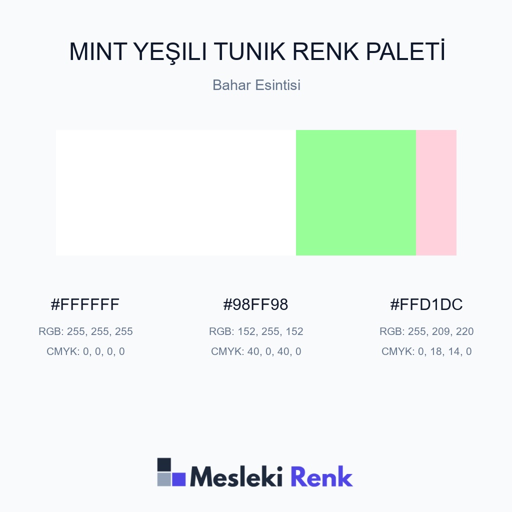 Mint Yeşili Tunik Bahar Esintisi Renk Paleti