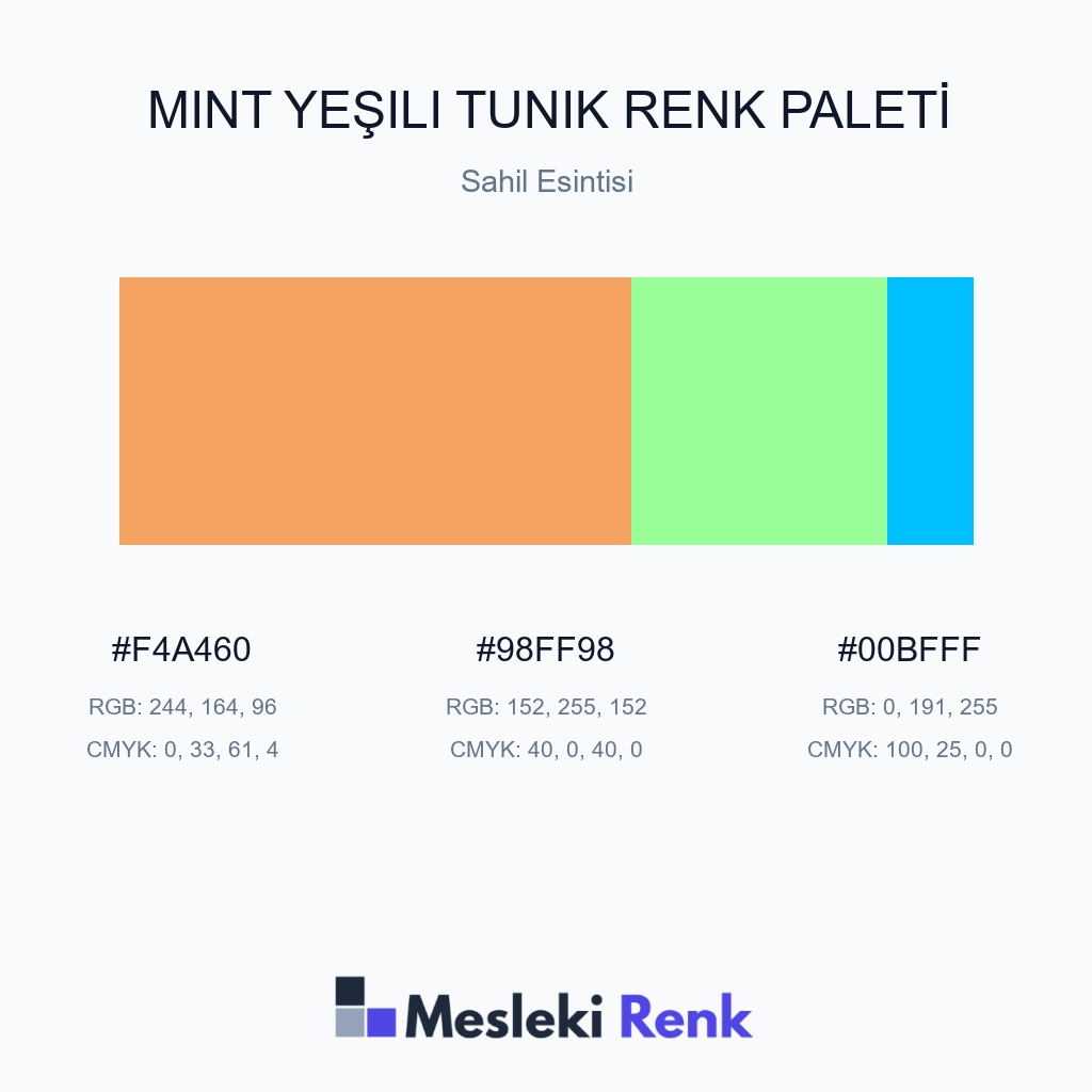 Mint Yeşili Tunik Sahil Esintisi Renk Paleti