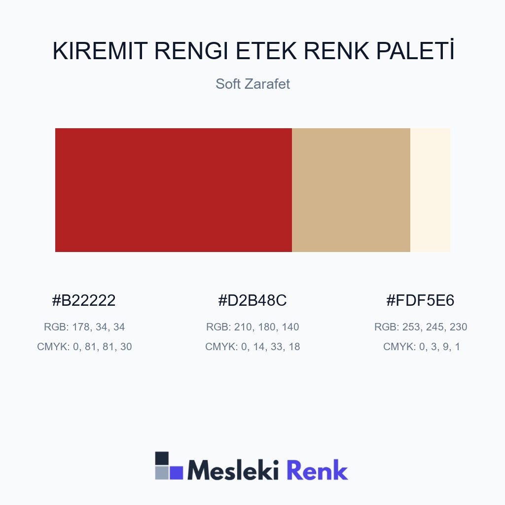 Kiremit Rengi Etek Soft Zarafet Renk Paleti