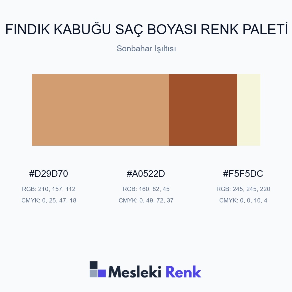 Fındık Kabuğu Saç Boyası Sonbahar Işıltısı Renk Paleti