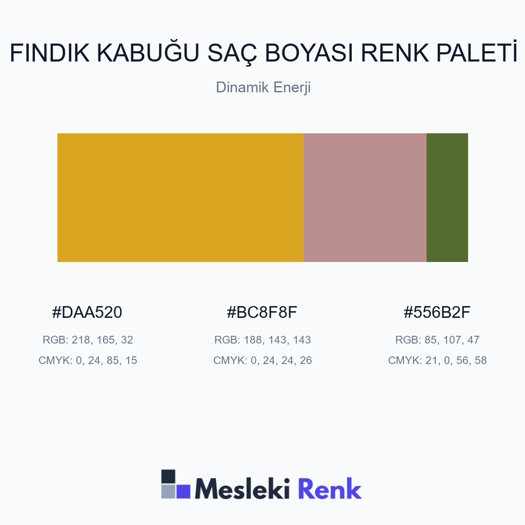Fındık Kabuğu Saç Boyası Dinamik Enerji Renk Paleti