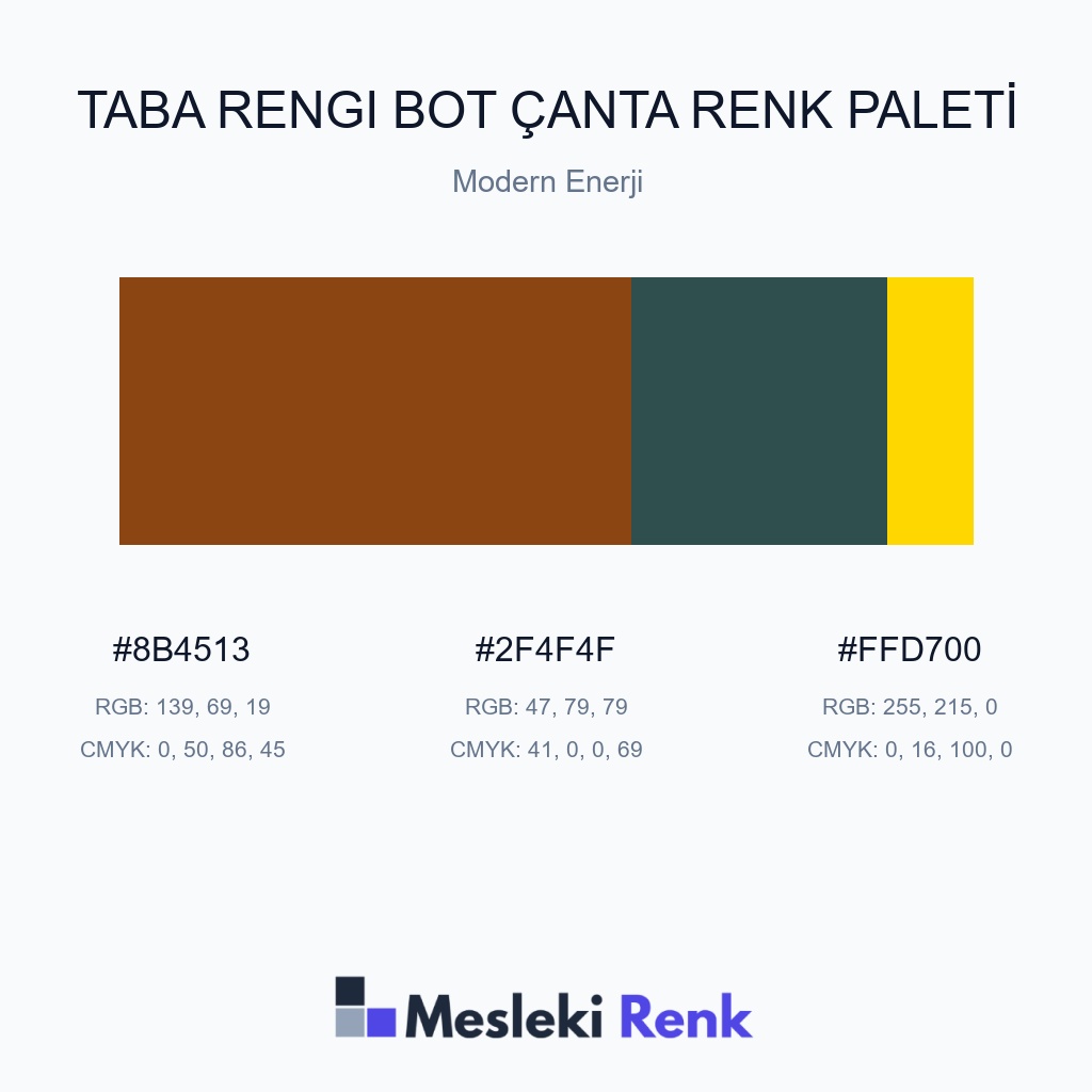 Taba Rengi Bot Çanta Modern Enerji Renk Paleti
