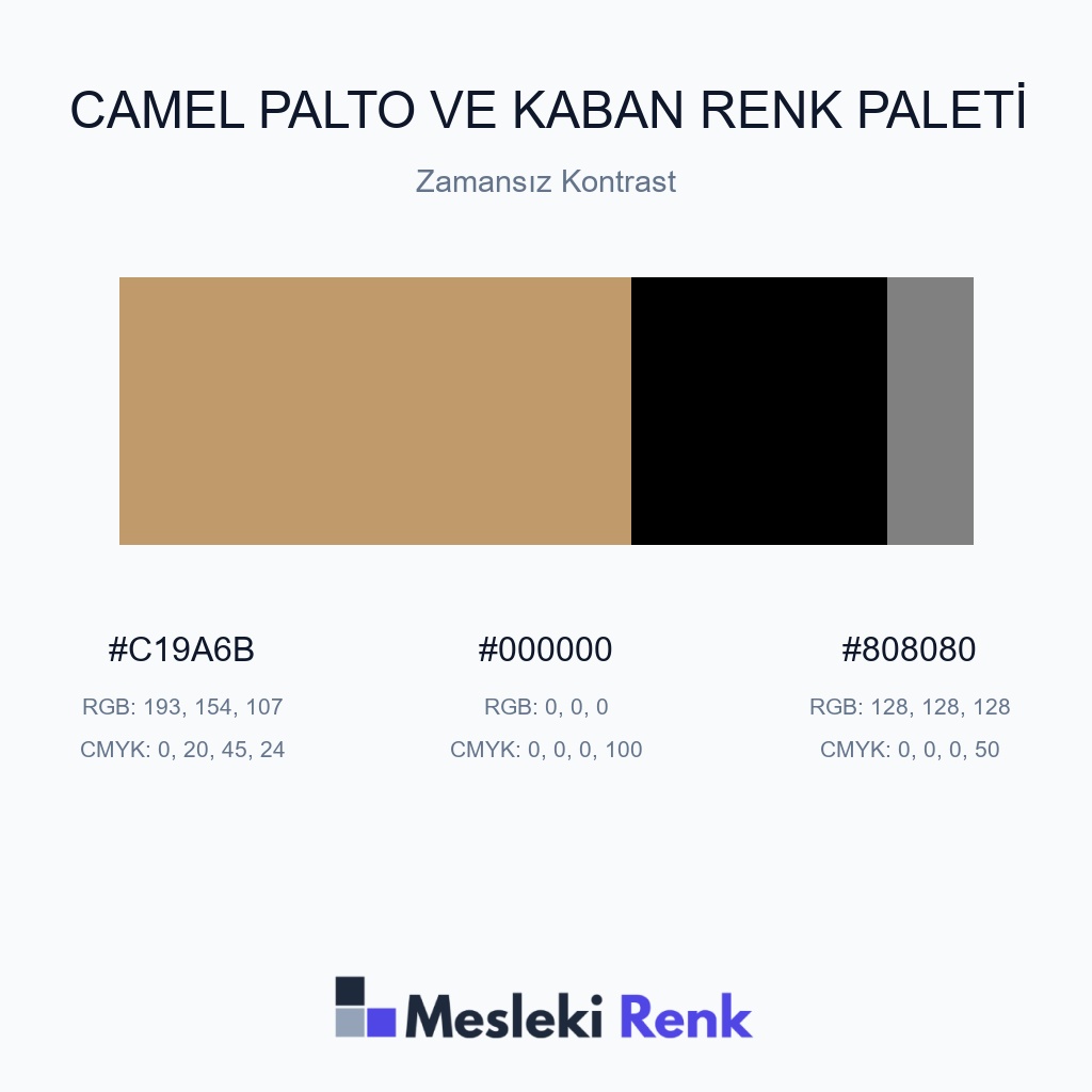Camel Palto ve Kaban Zamansız Kontrast Renk Paleti