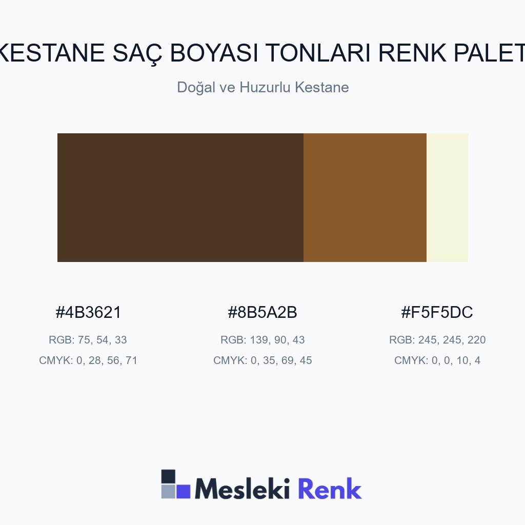 Kestane Saç Boyası Tonları Doğal ve Huzurlu Kestane Renk Paleti