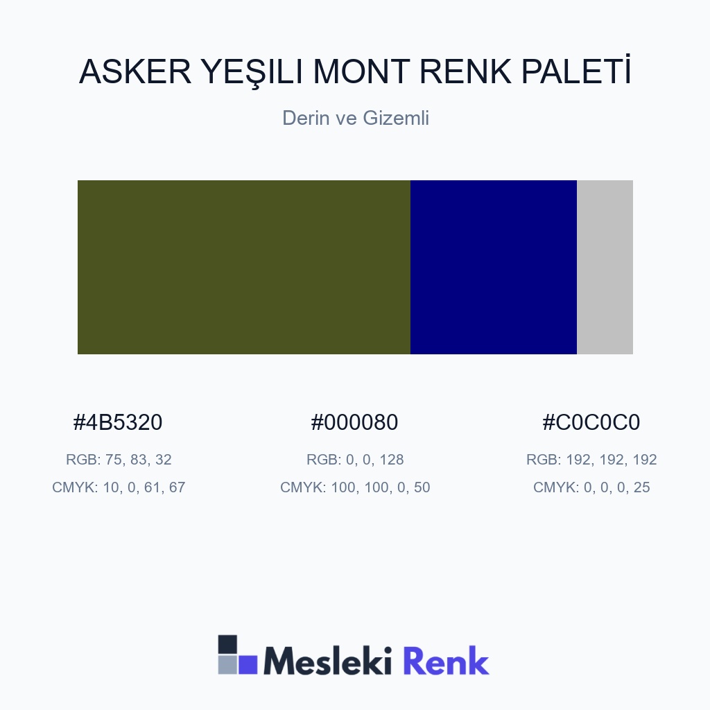 Asker Yeşili Mont Derin ve Gizemli Renk Paleti