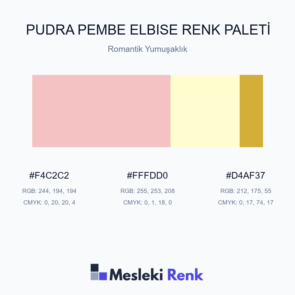 Pudra Pembe Elbise Romantik Yumuşaklık Renk Paleti