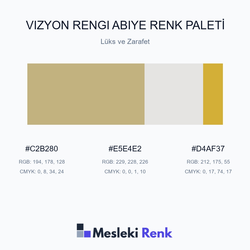 Vizyon Rengi Abiye Lüks ve Zarafet Renk Paleti