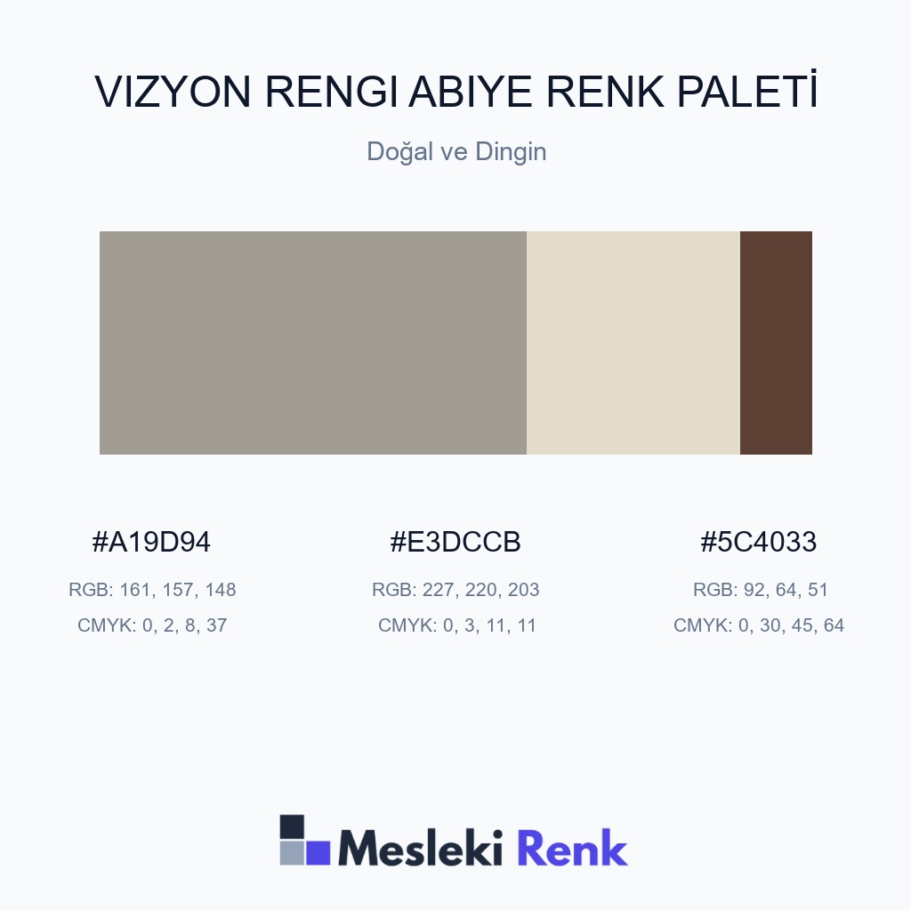 Vizyon Rengi Abiye Doğal ve Dingin Renk Paleti