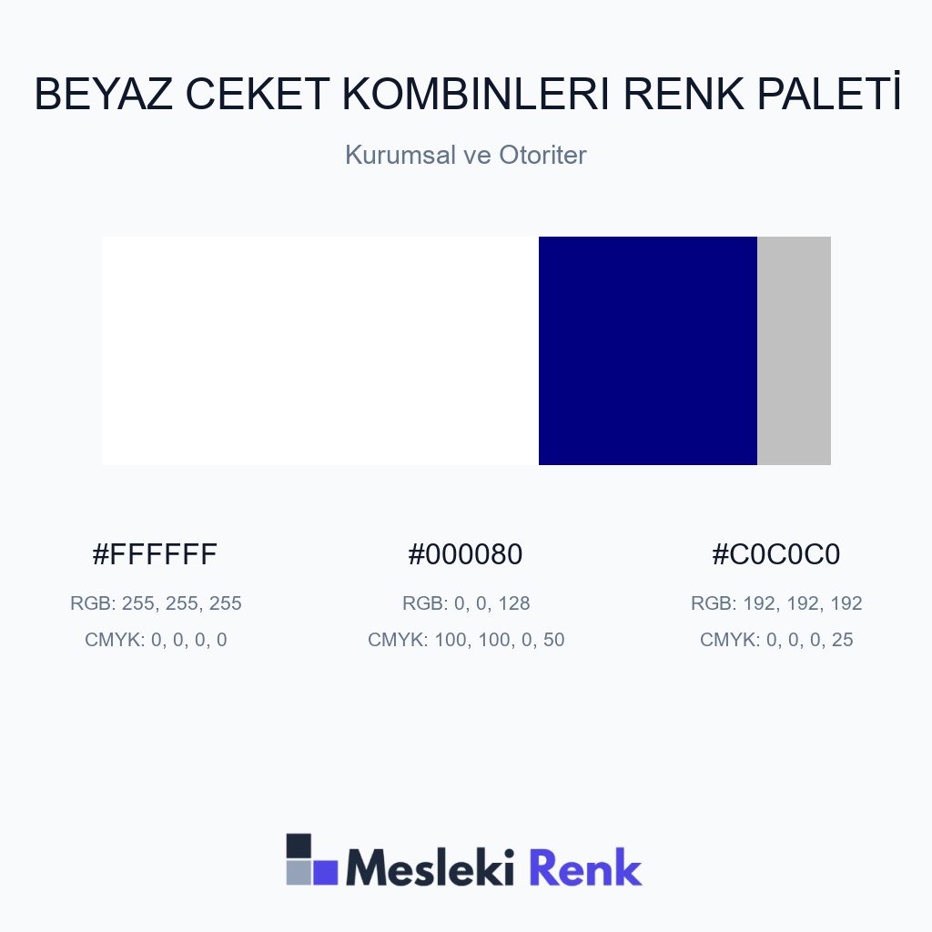 Beyaz Ceket Kombinleri Kurumsal ve Otoriter Renk Paleti