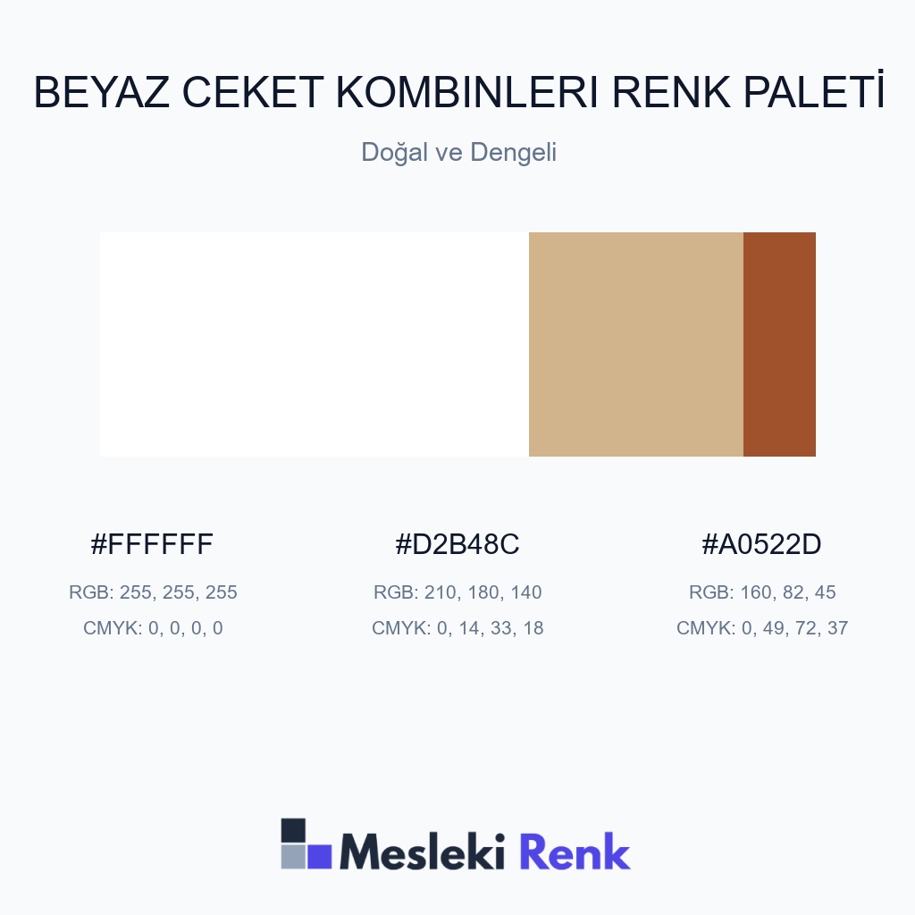Beyaz Ceket Kombinleri Doğal ve Dengeli Renk Paleti