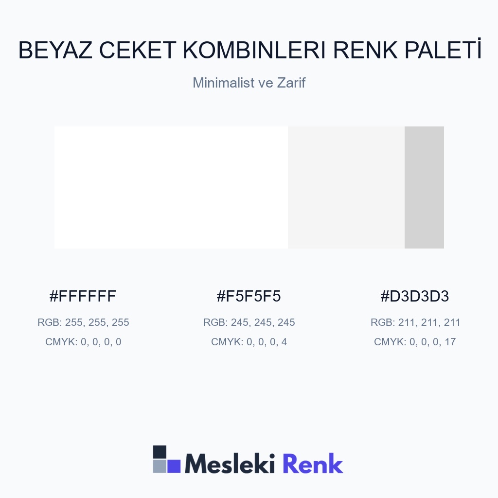 Beyaz Ceket Kombinleri Minimalist ve Zarif Renk Paleti