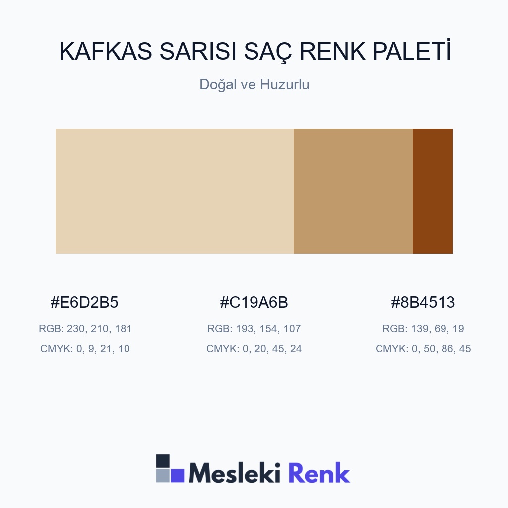 Kafkas Sarısı Saç Doğal ve Huzurlu Renk Paleti