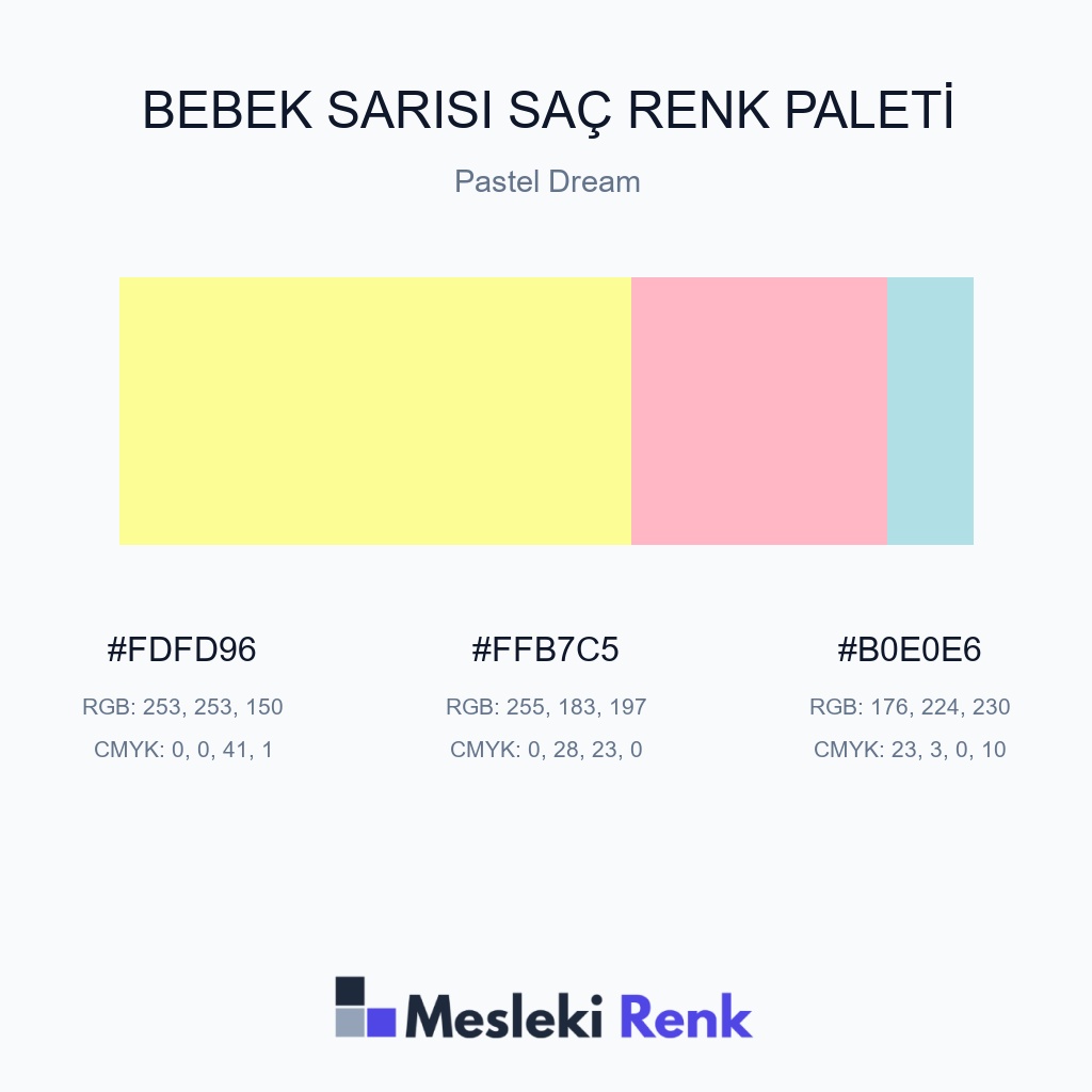 Bebek Sarısı Saç Pastel Dream Renk Paleti