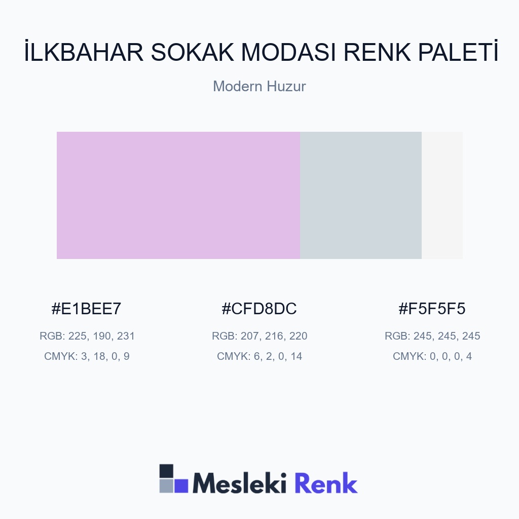 İlkbahar Sokak Modası Modern Huzur Renk Paleti