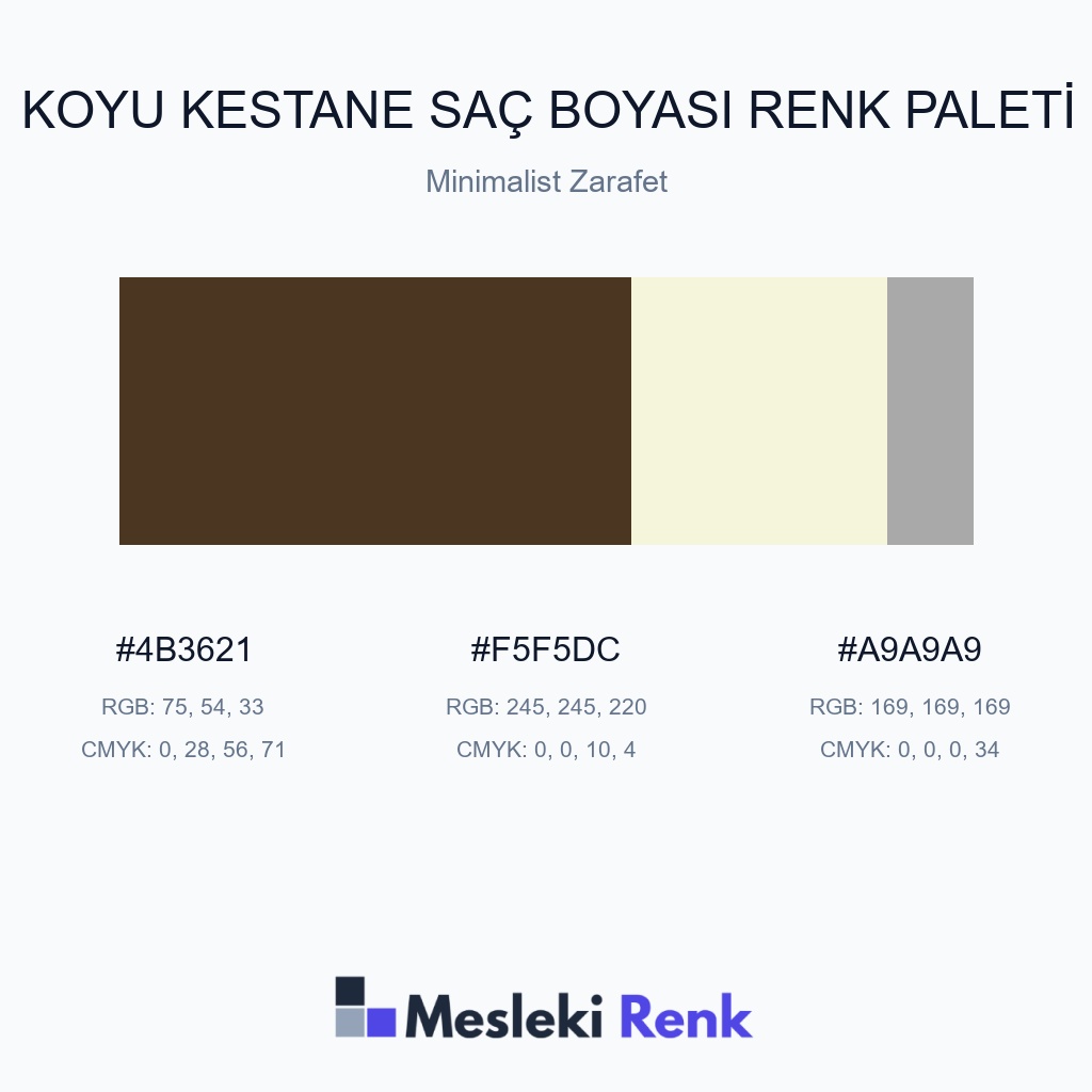 Koyu Kestane Saç Boyası Minimalist Zarafet Renk Paleti
