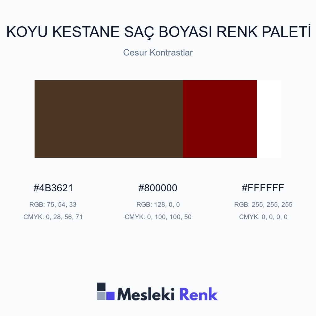 Koyu Kestane Saç Boyası Cesur Kontrastlar Renk Paleti