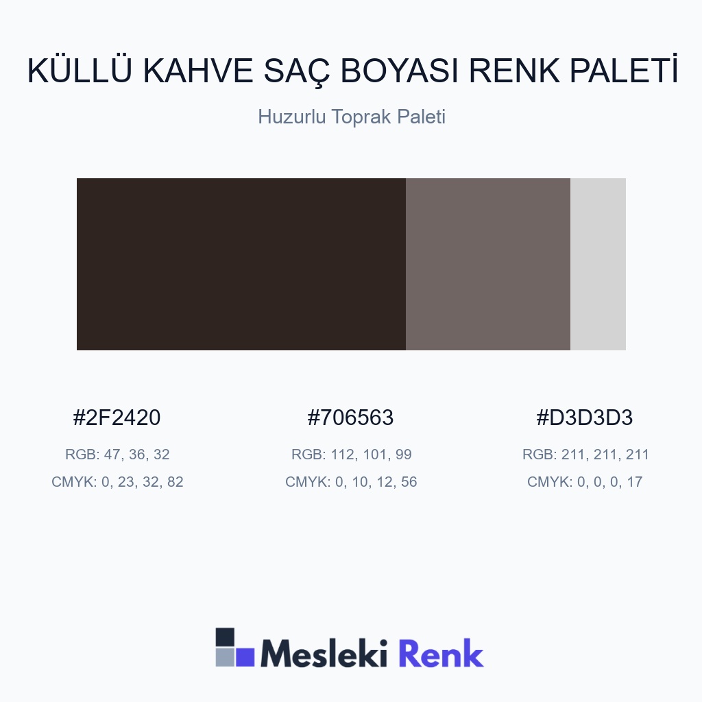 Küllü Kahve Saç Boyası Huzurlu Toprak Paleti Renk Paleti