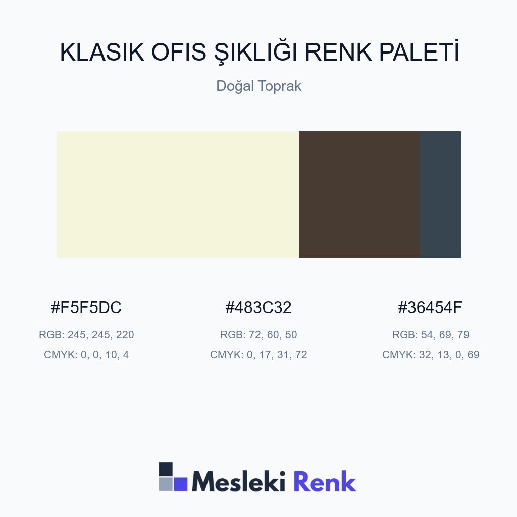 Klasik Ofis Şıklığı Doğal Toprak Renk Paleti
