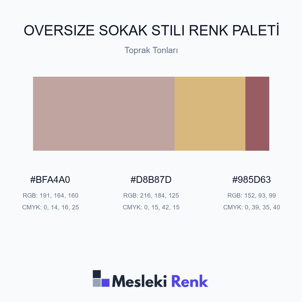 Oversize Sokak Stili Toprak Tonları Renk Paleti