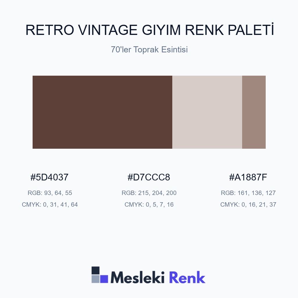 Retro Vintage Giyim 70'ler Toprak Esintisi Renk Paleti