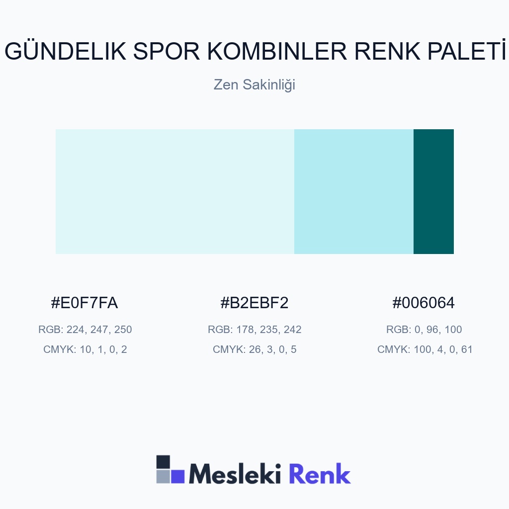 Gündelik Spor Kombinler Zen Sakinliği Renk Paleti