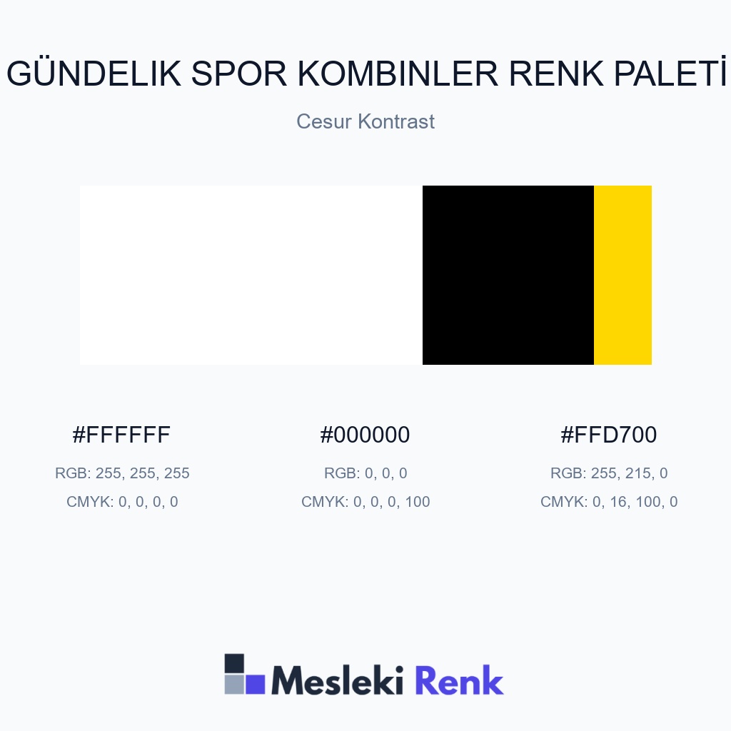 Gündelik Spor Kombinler Cesur Kontrast Renk Paleti