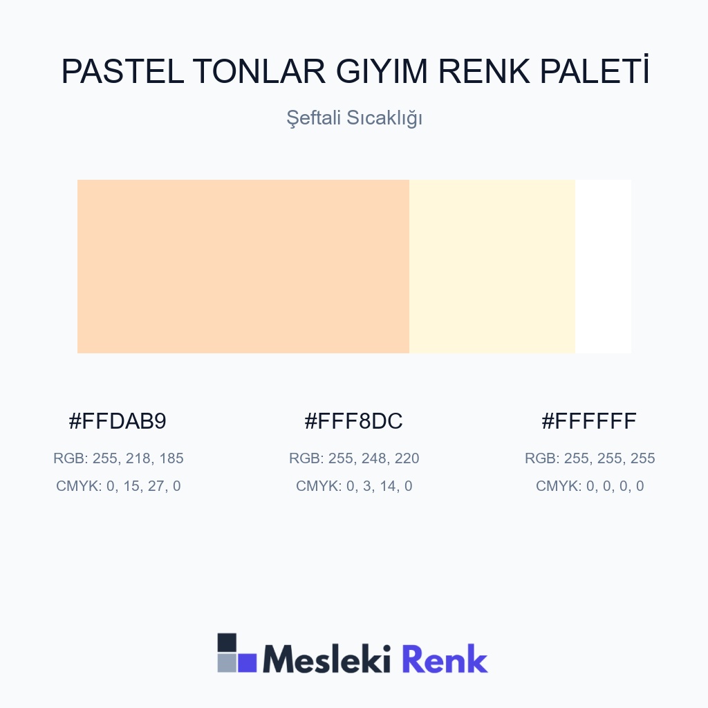 Pastel Tonlar Giyim Şeftali Sıcaklığı Renk Paleti
