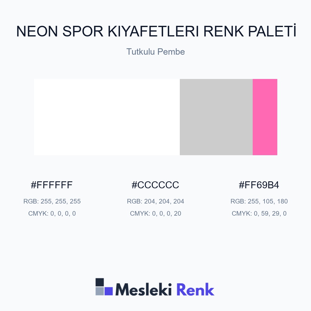 Neon Spor Kıyafetleri Tutkulu Pembe Renk Paleti