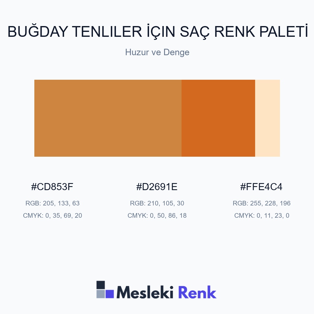 Buğday Tenliler İçin Saç Huzur ve Denge Renk Paleti