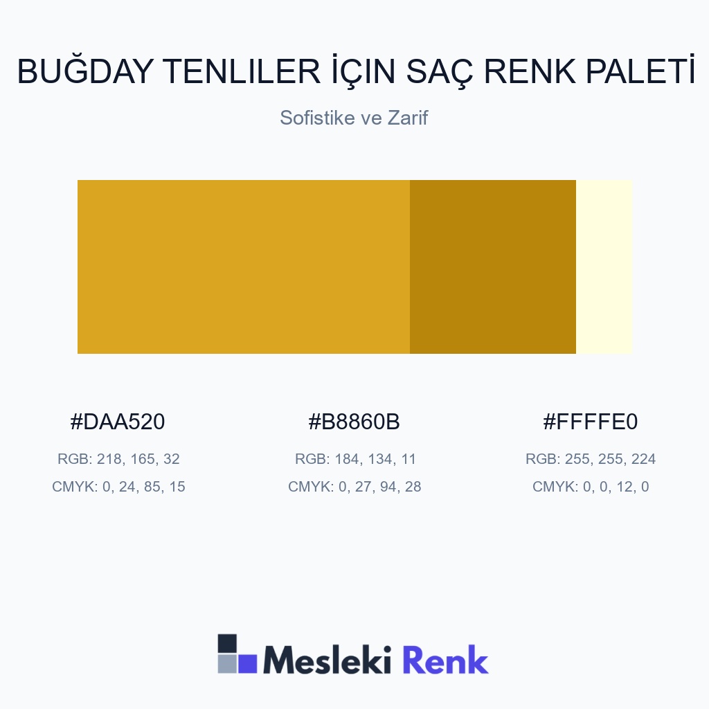 Buğday Tenliler İçin Saç Sofistike ve Zarif Renk Paleti