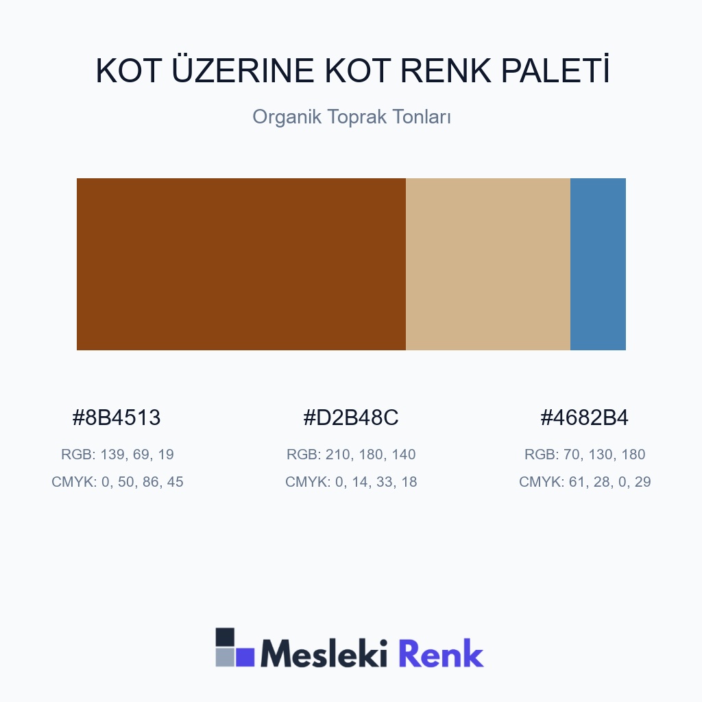Kot Üzerine Kot Organik Toprak Tonları Renk Paleti