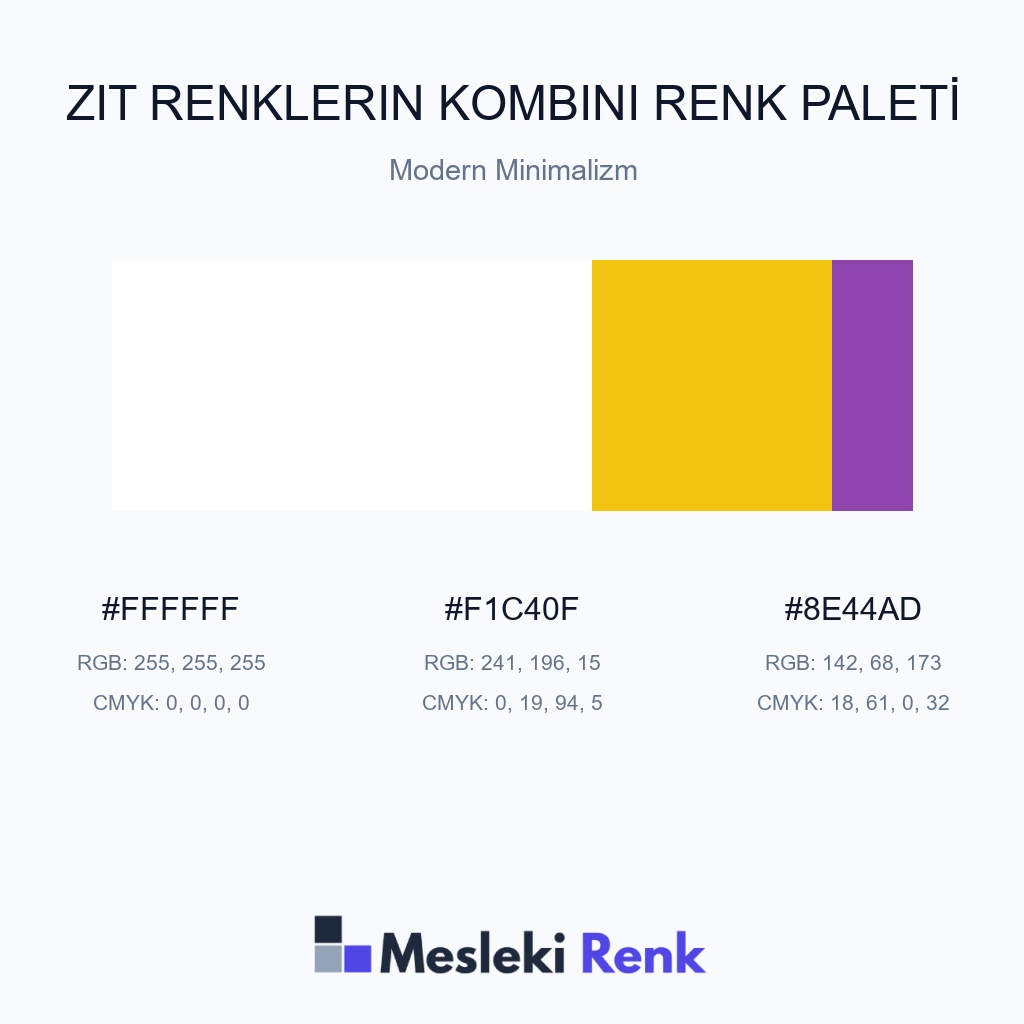 Zıt Renklerin Kombini Modern Minimalizm Renk Paleti