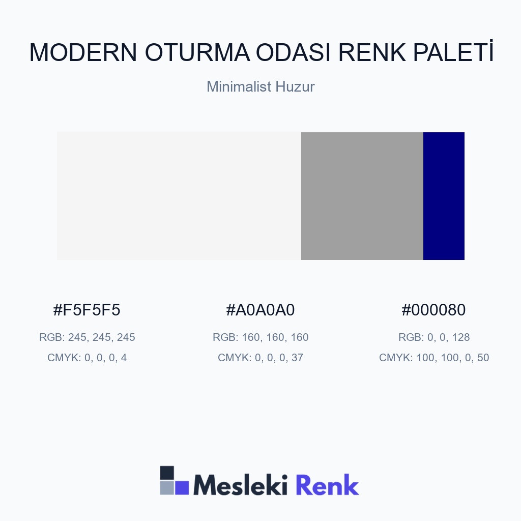 Modern Oturma Odası Minimalist Huzur Renk Paleti