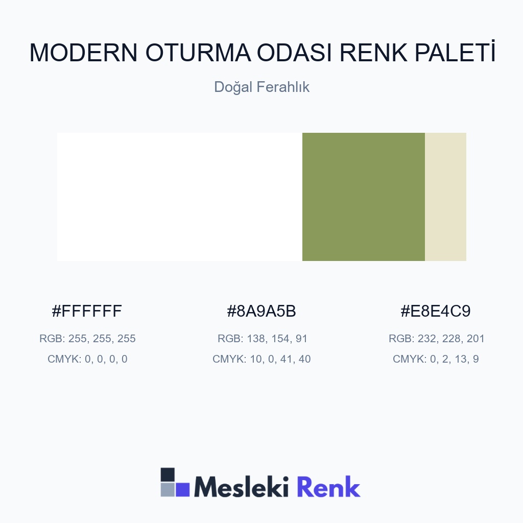Modern Oturma Odası Doğal Ferahlık Renk Paleti